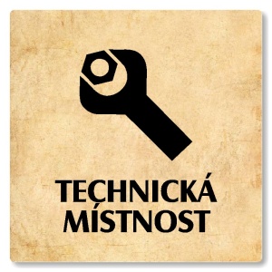 Technická místnost, 80x80mm, pergamen, Nevada